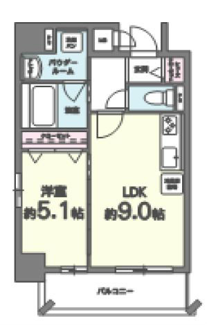 huit arbre上町台 205号室 間取り