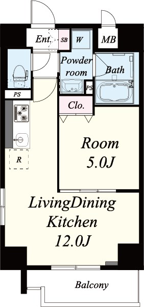 ノーブルスクエア新町 0502号室 間取り