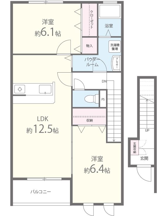 カサベルデ弐番館 間取り図