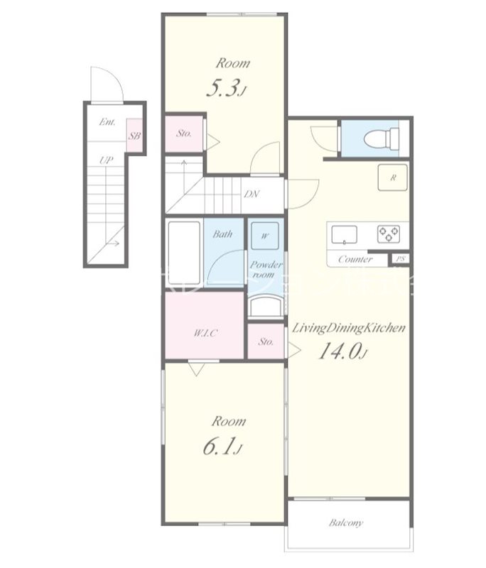 アーサー住之江 間取り図