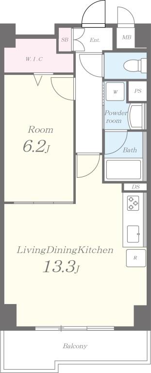 クアドリフォリエブルー 間取り図