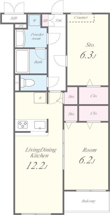 ヴァンテ武蔵浦和 間取り図