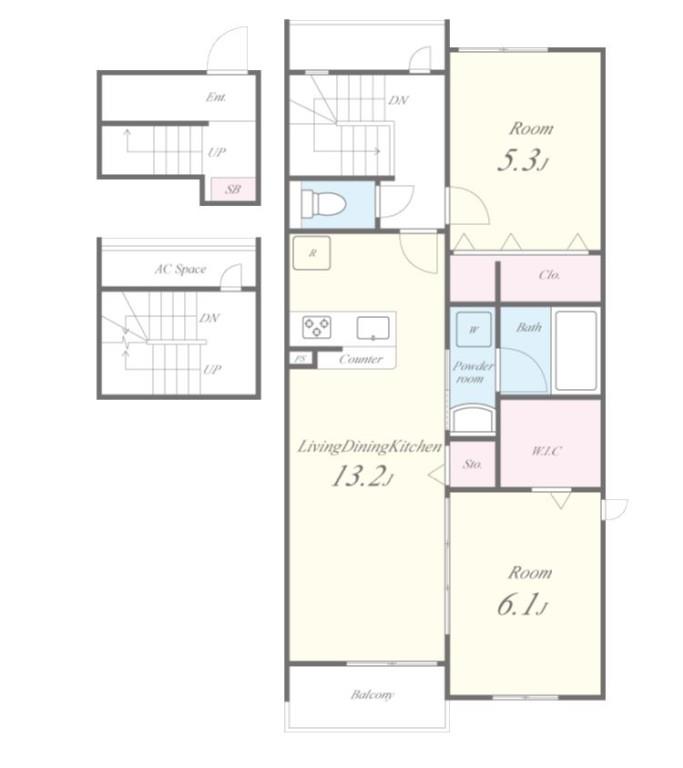 アーサー住之江 間取り図