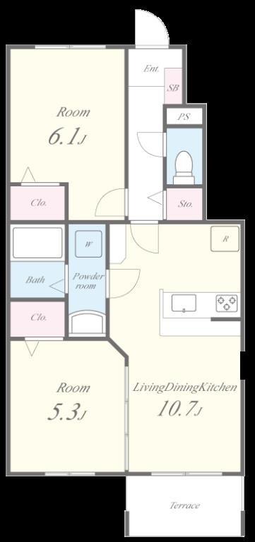 フォンターナ江井島 間取り図