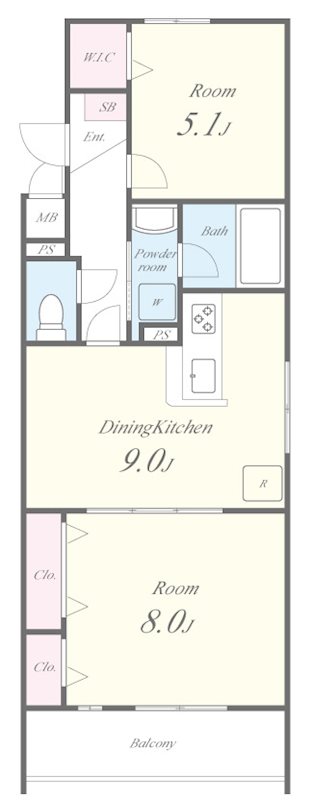 U.K.K.茅ヶ崎  間取り図
