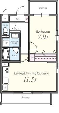 インペリアル弦巻 間取り図