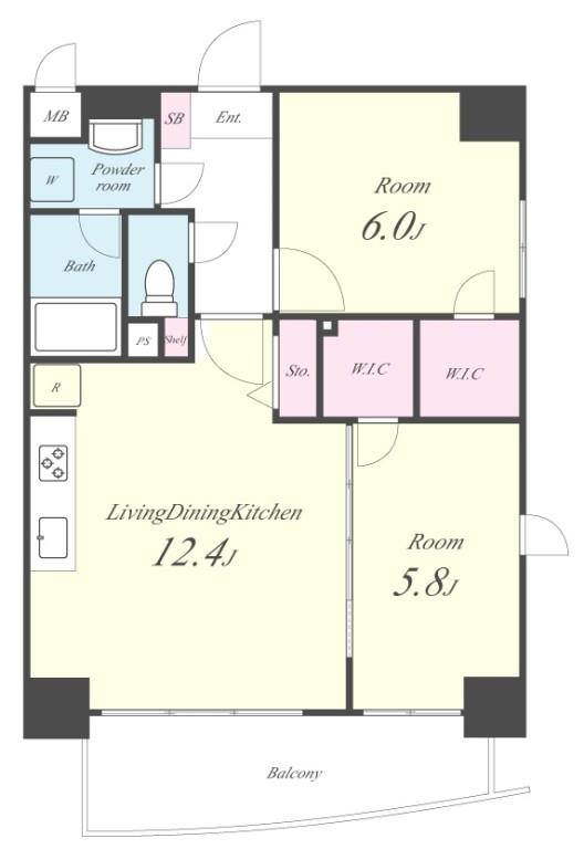 アクアブルー 間取り図