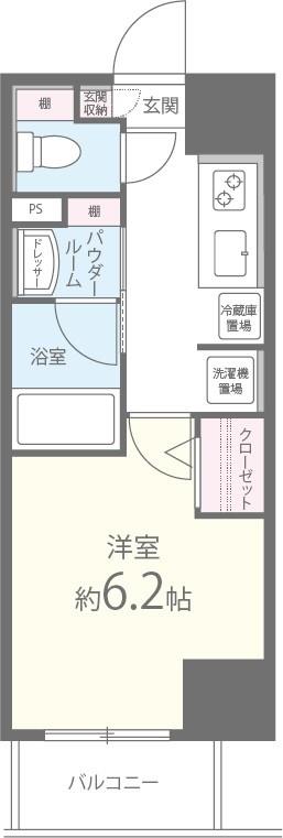 ﾒｿﾞﾝｴｽﾌﾟﾘ生田 間取り図