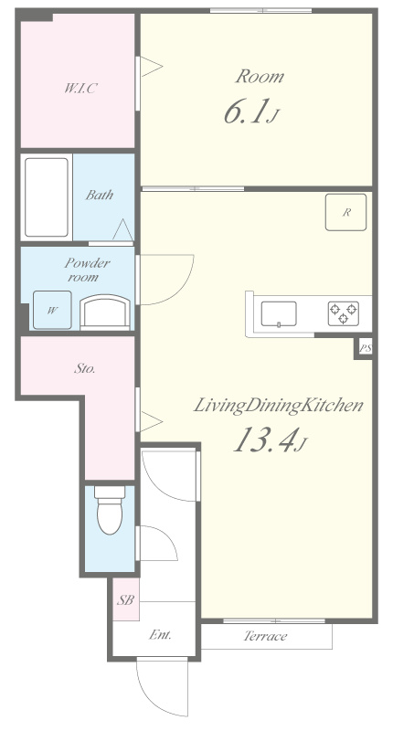 ｱﾙﾙⅠ番館 間取り図