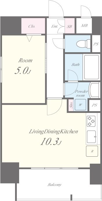 urbano iris（ウルバーノイリス） 1003号室 間取り