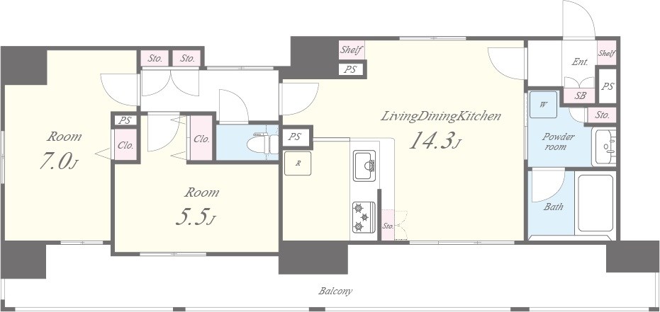 セイワパレス玉造駅前 0901号室 間取り