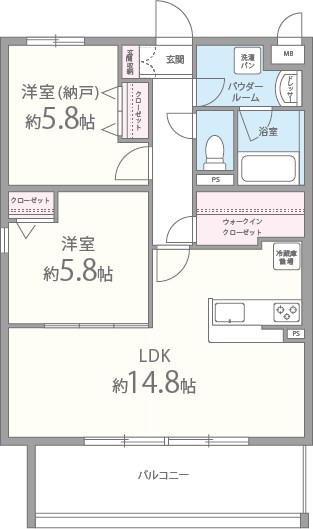 EXCEL COURT二色の浜(エクセルコート二色の浜) 間取り図