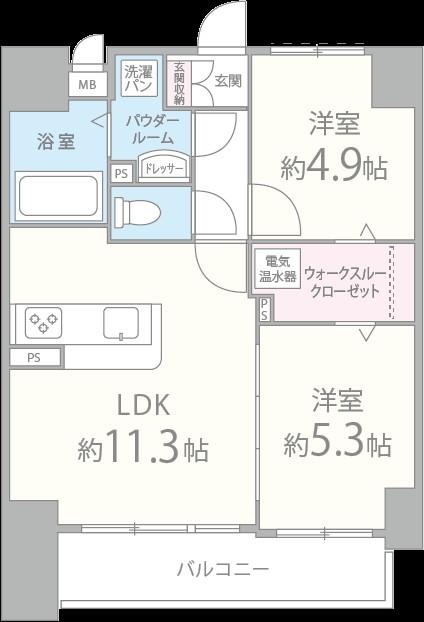 メゾンクラウン鷺洲 間取り図