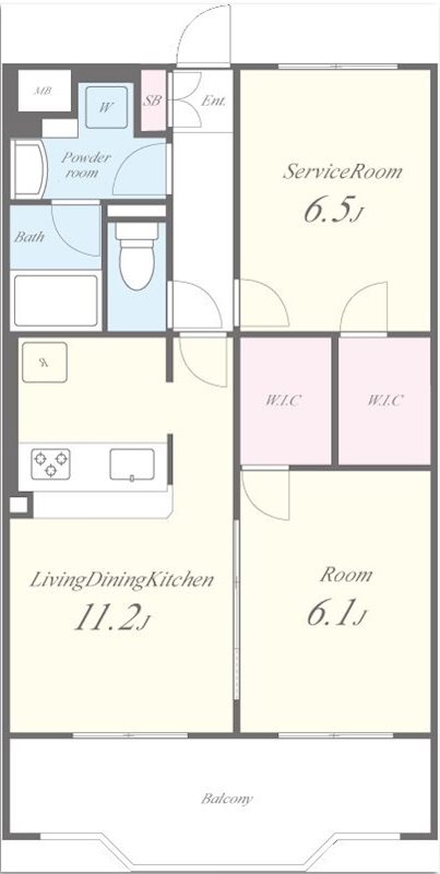 シャルマンフラットリヴァーⅠ 間取り図