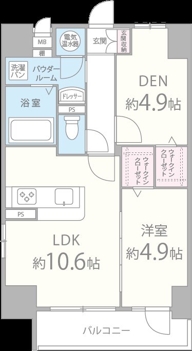 メゾンクラウン鷺洲 901号室 間取り