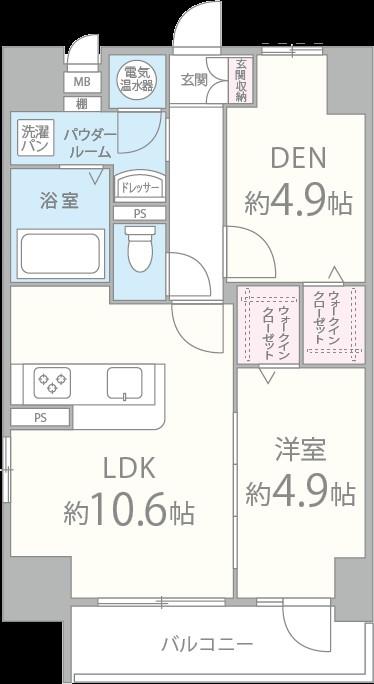 メゾンクラウン鷺洲 901号室 間取り