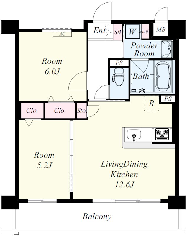 VERITA COURT 間取り図