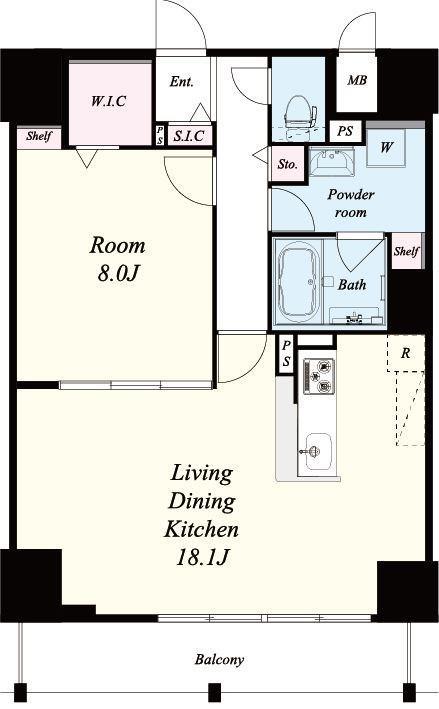フレール江坂レジデンシャル 0502号室 間取り