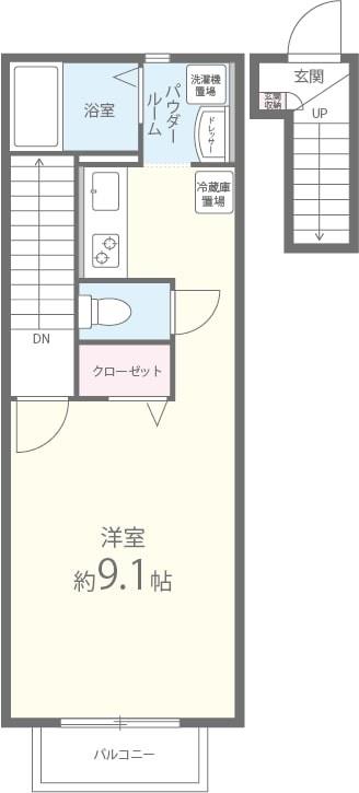T-garden8 203号室 間取り