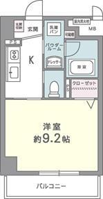 カルムクレール2.5.8 1003号室 間取り