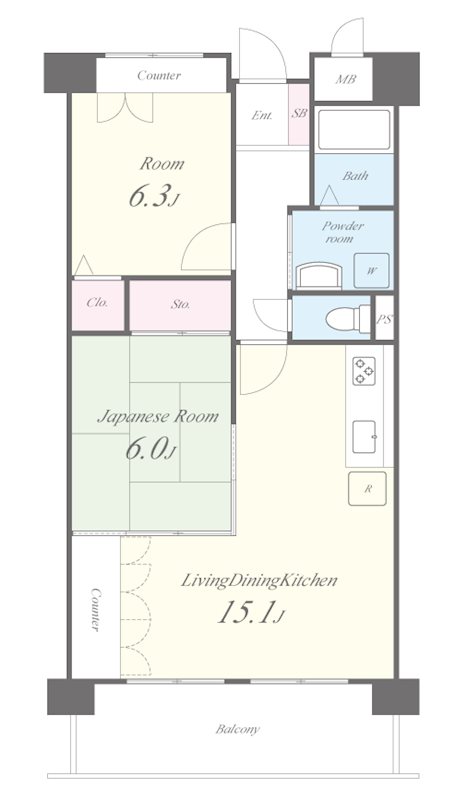 レオン住道 間取り図