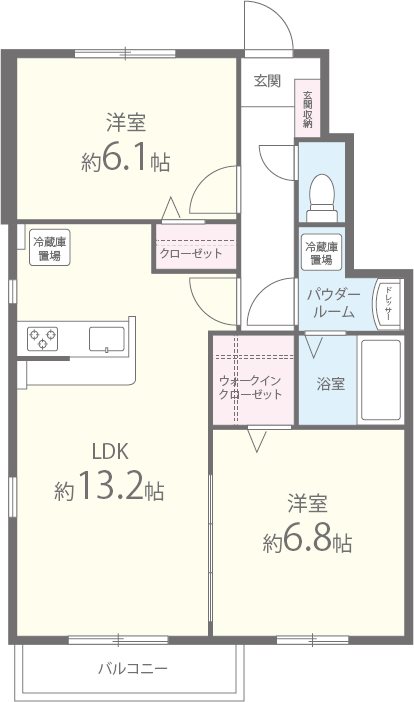 アルミック山荘(B棟) 間取り図