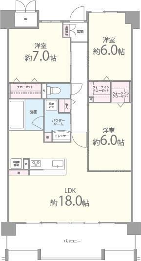 ｺﾝﾌｫｰﾄ優 間取り図