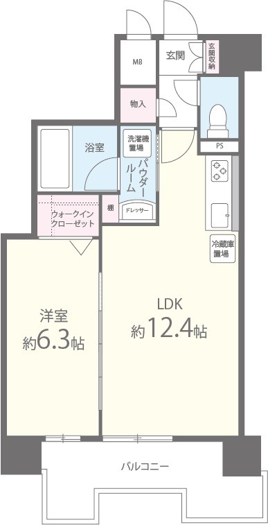 エル・イソベ三宮 間取り図