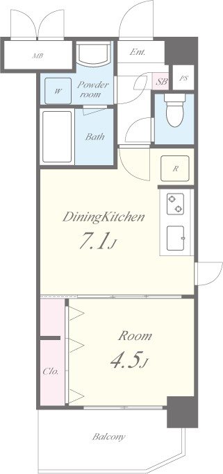 LSC川西 207号室 間取り