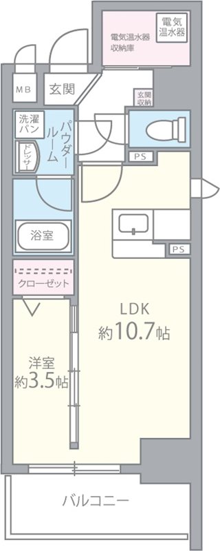 ソシオ心斎橋 805号室 間取り