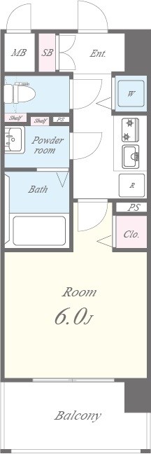 セイワパレス玉造駅前 0704号室 間取り