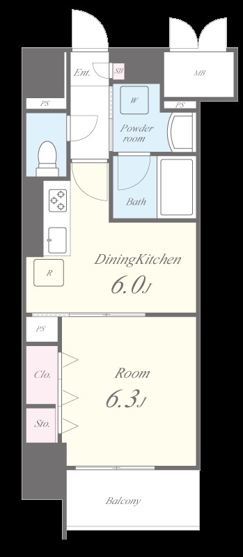 エスカルコート 間取り図