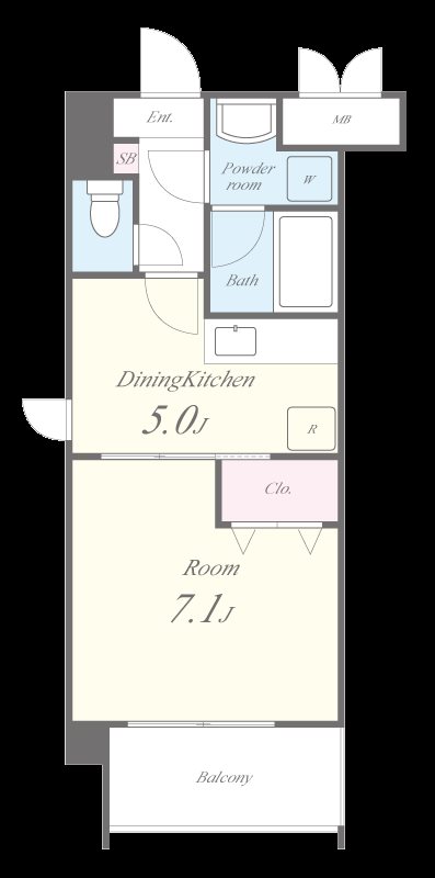 コンフォート宮町 間取り図