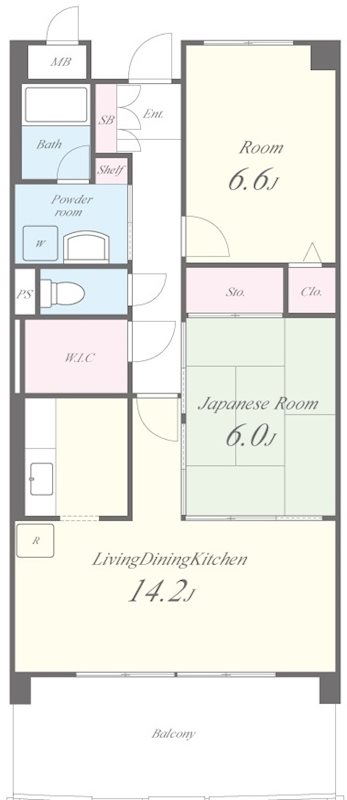 ヴィラ安堂寺Ⅱ 間取り図