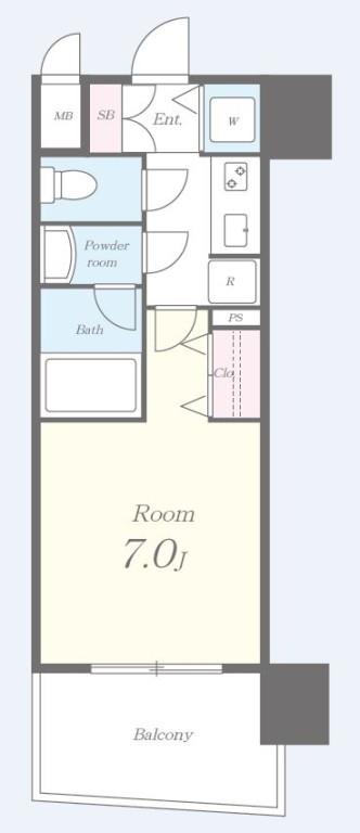 セイワパレス梅田茶屋町 間取り図