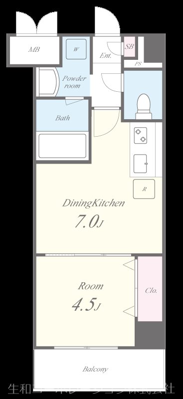 グランパシフィック泉尾Luxe 間取り図