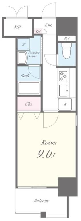 トレヴィ高岳 間取り図