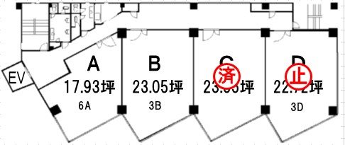 京福茨木ビル（旧仲辻ビル） 間取り図