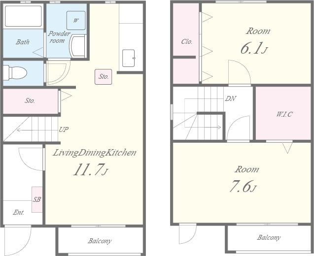 ヴィラージュ刀根山Ⅱ 間取り図