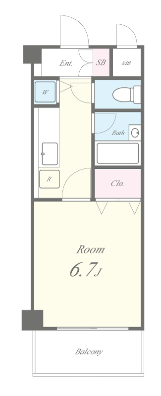 シーガル二条 間取り図