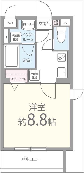 フローリッシュ桃山 301号室 間取り