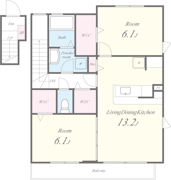 プロニティヴィラC 間取り図