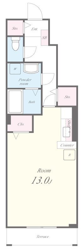 メルベーユ神戸 103号室 間取り
