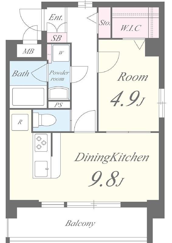 ｸﾚｾﾝﾄ馬部 間取り図