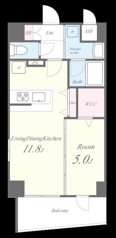 テ レジャンデール護国寺WEST 間取り図