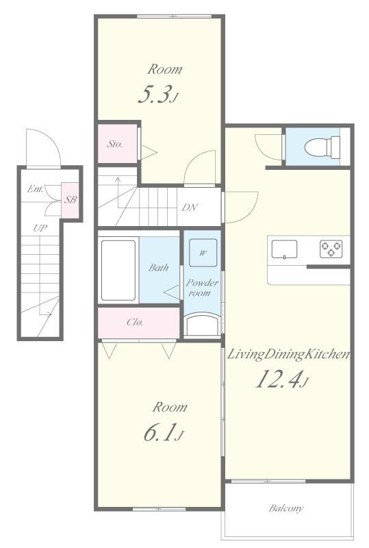 Casaあびこ道 205号室 間取り