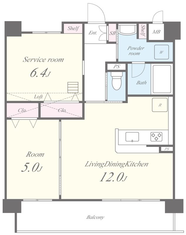 リバーサイド大津屋 間取り図