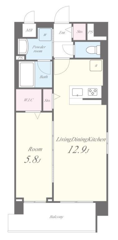 アグレアーブル(摂津) 間取り図