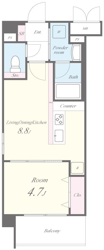 Parvis Flora Tsurumi 301号室 間取り