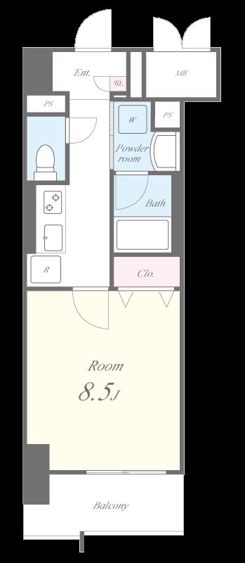 エスカルコート 間取り図